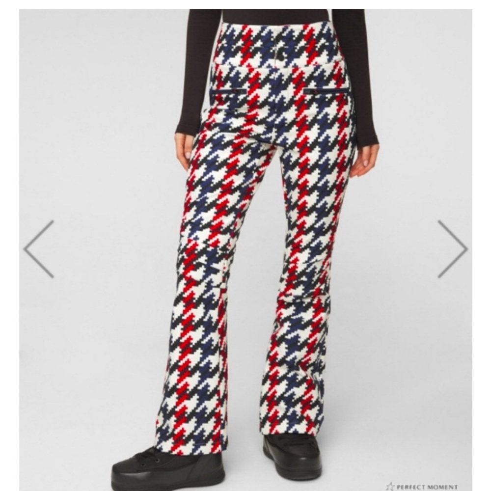 Perfect Moment-Aurora high rise ski pants. Discontinued houndstooth pattern